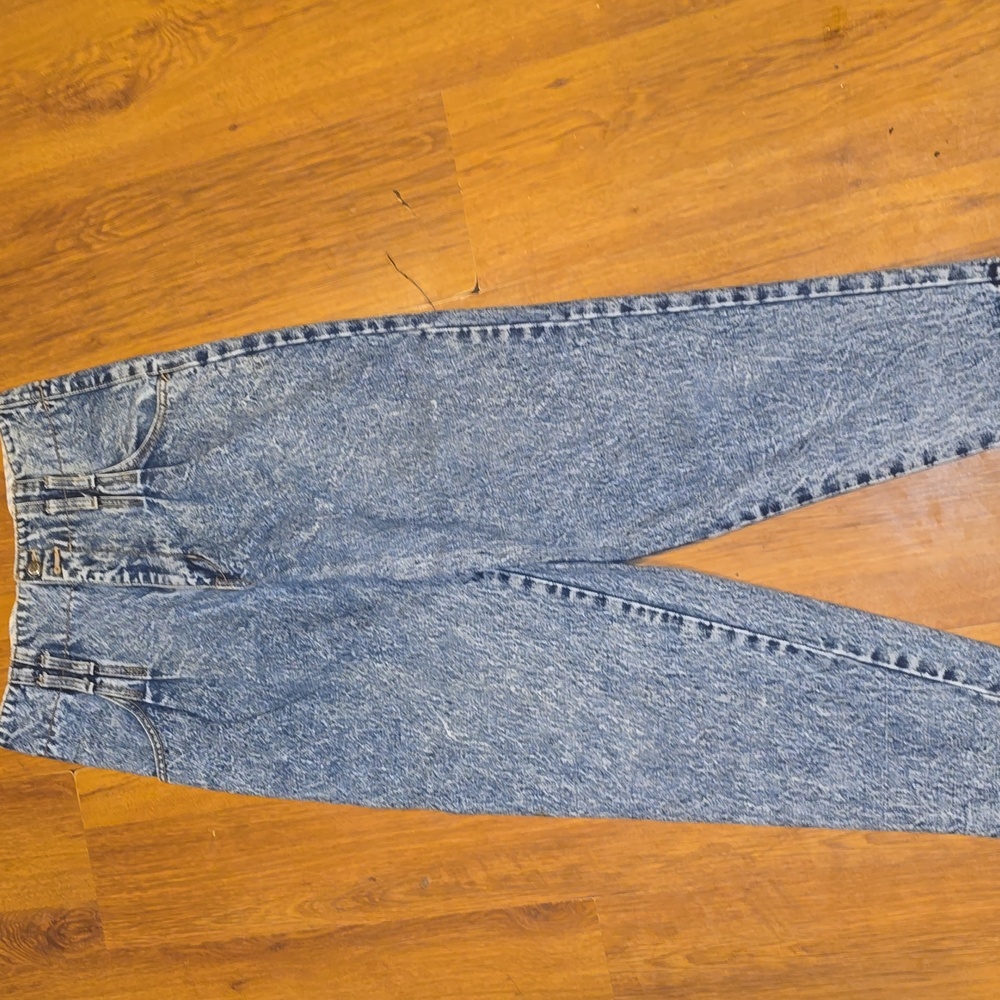 Vintage Blue Acid Wash High-Waisted Jeans Size 5 - Picture 5 of 5